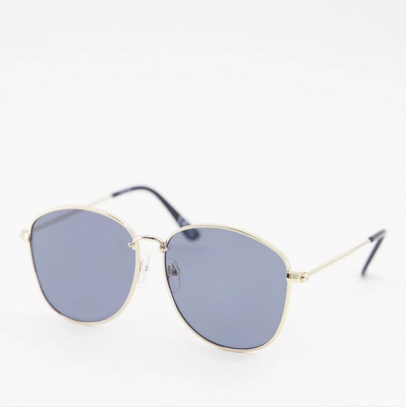 ASOS DESIGN | Metal Square Round Sunglasses w/ Smoke Lens in Gold NWT - Picture 7 of 10